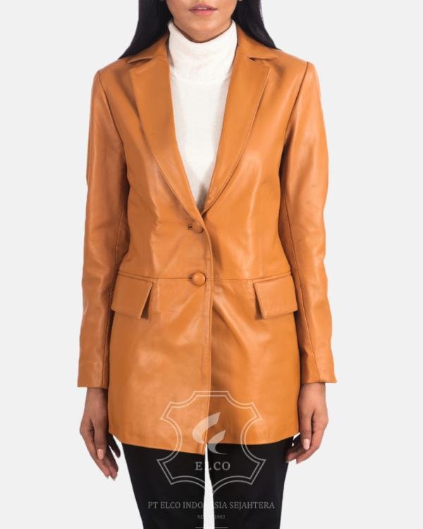 Jaket Kulit Wanita Desain Jas - WJ 402