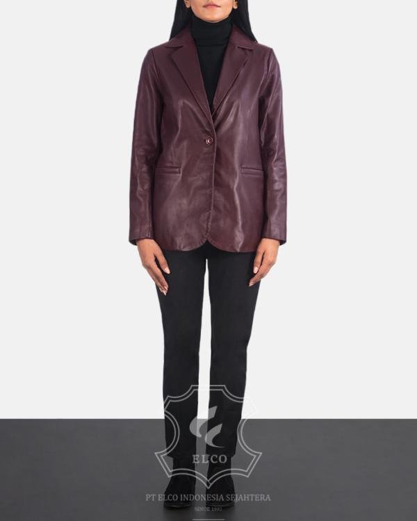Jaket Kulit Wanita Desain Jas - WJ 408
