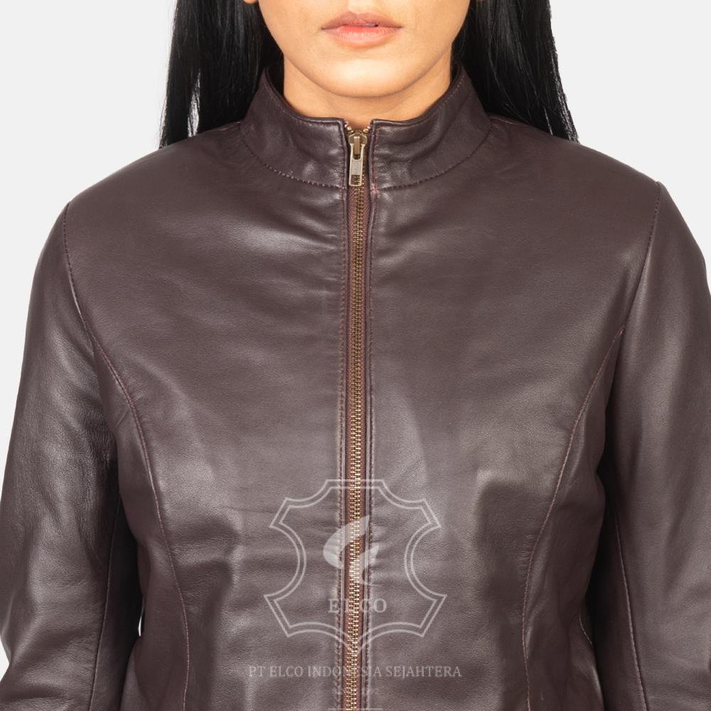 Jaket Kulit Wanita Desain Casual - WC 410 - Gambar 5