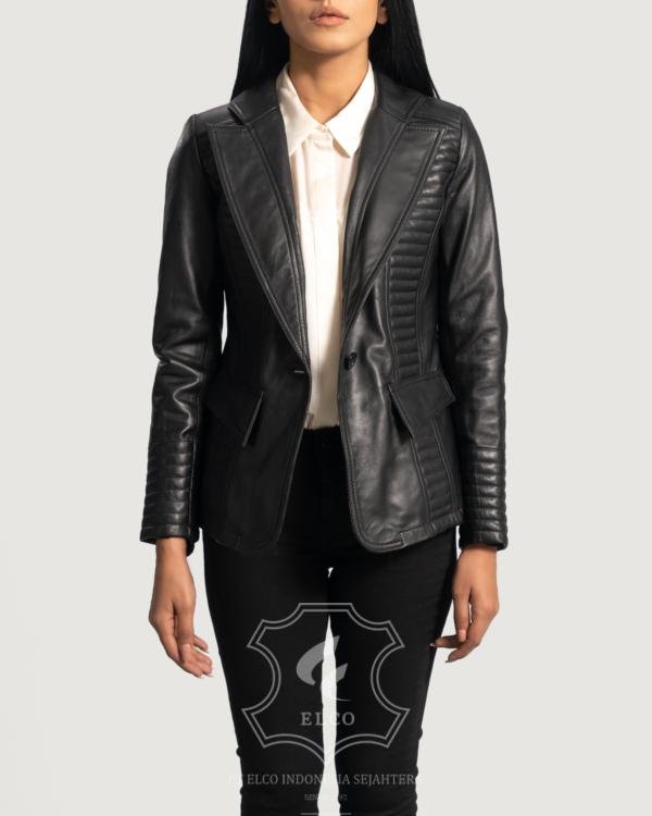 Jaket Kulit Wanita Desain Jas - WJ 416