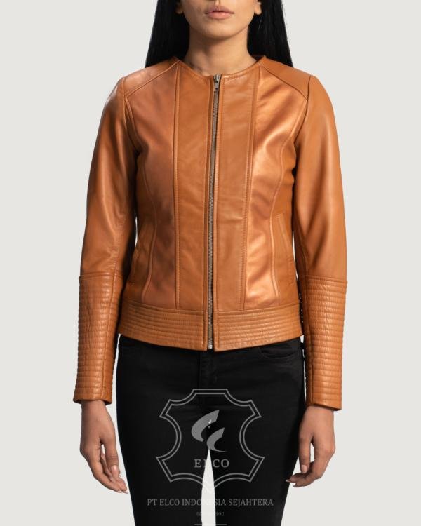 Jaket Kulit Wanita Desain Casual - WC 411