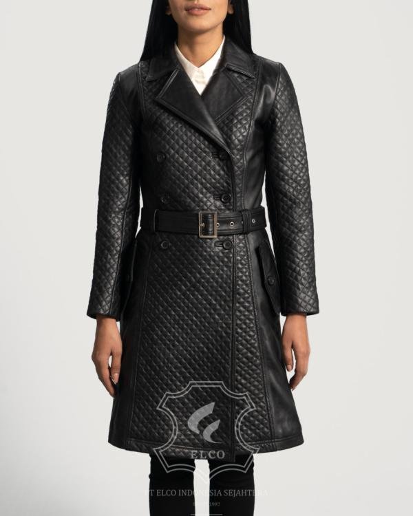 Jaket Kulit Wanita Desain Jas - WJ 411