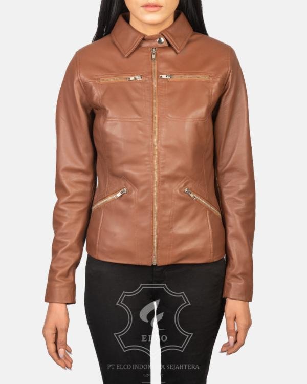 Jaket Kulit Wanita Desain Formal - WF 408