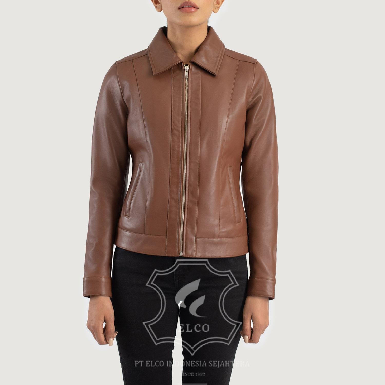 Jaket Kulit Wanita Desain Formal - WF 406