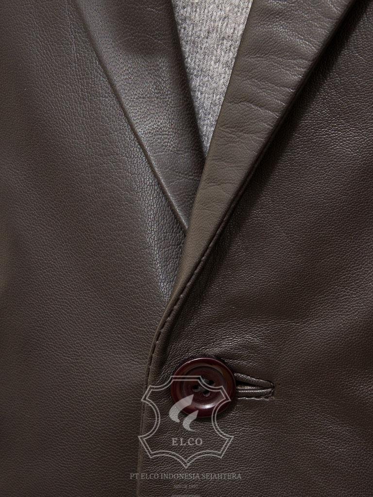 Jaket Kulit Pria Desain Jas - PJ 444 - Gambar 4
