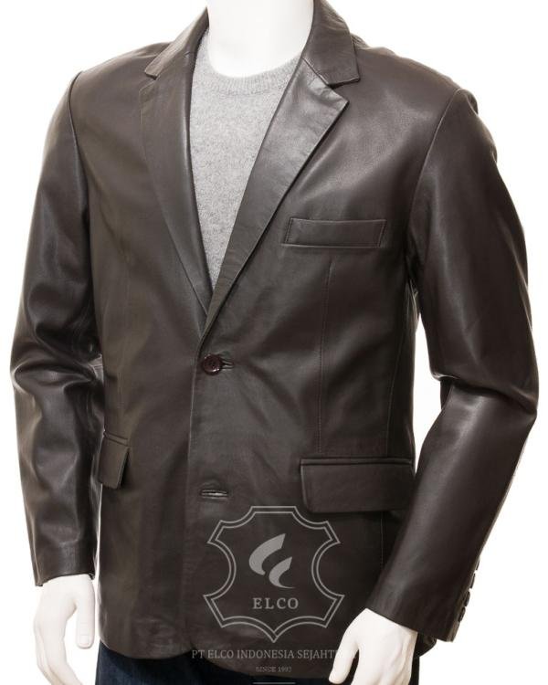 Jaket Kulit Pria Desain Jas - PJ 444