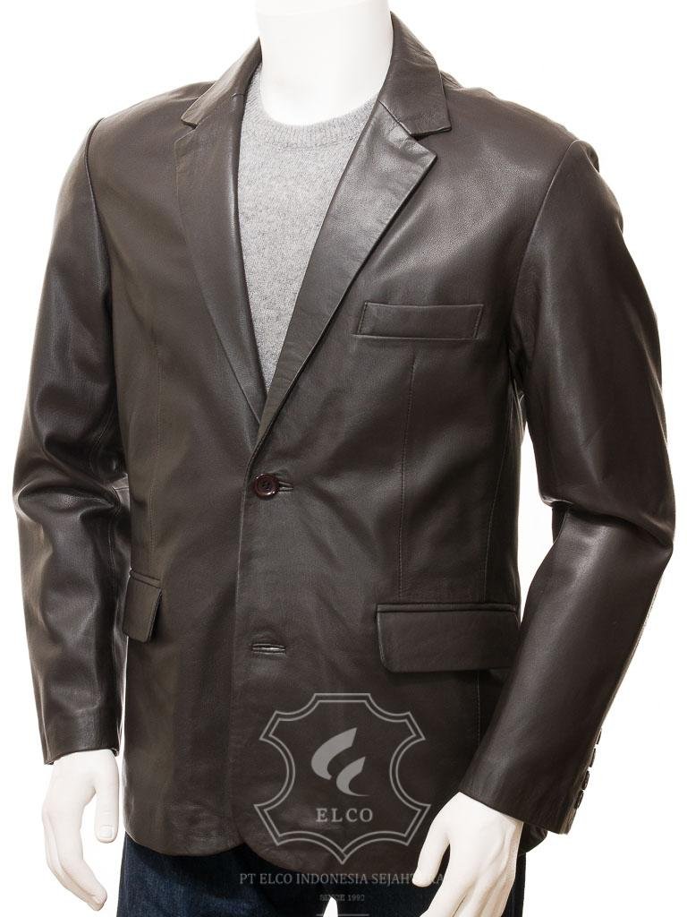 Jaket Kulit Pria Desain Jas - PJ 444