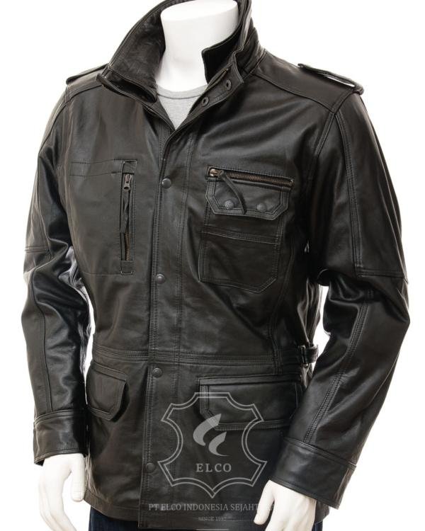 Jaket Kulit Pria Desain Safari - PJS 407