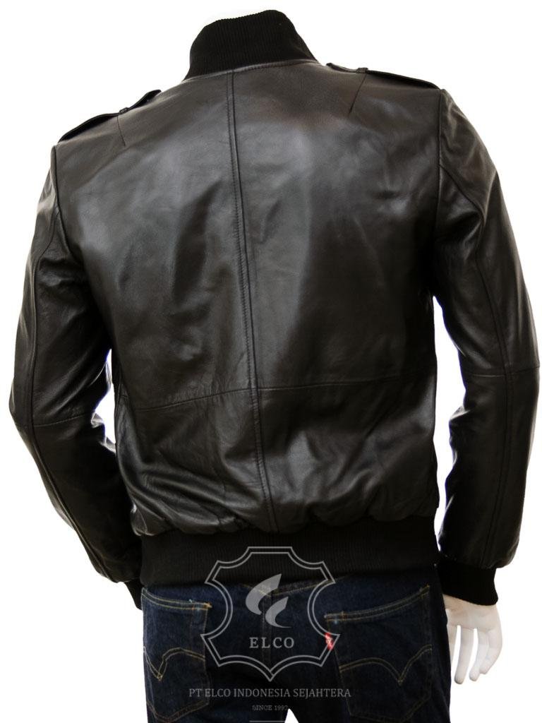 Jaket Kulit Pria Desain Bomber - PCB 480 - Gambar 3