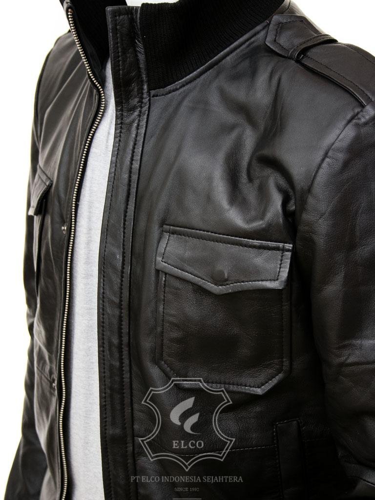 Jaket Kulit Pria Desain Bomber - PCB 480 - Gambar 2