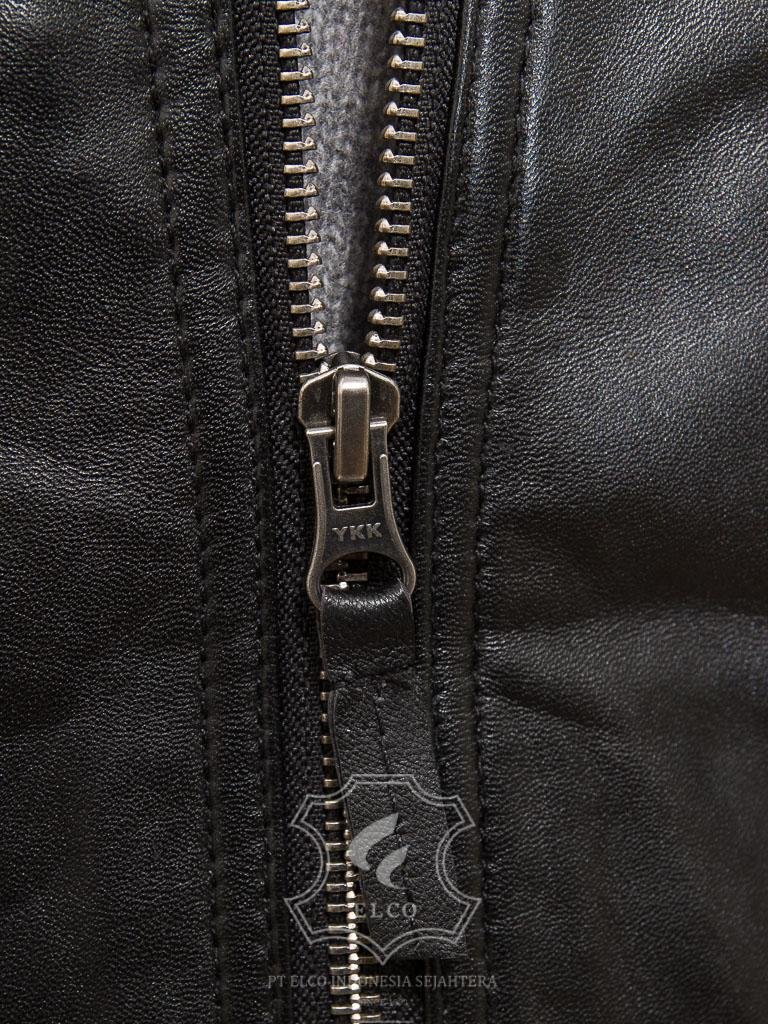 Jaket Kulit Pria Desain Biker - PB 433 - Gambar 4