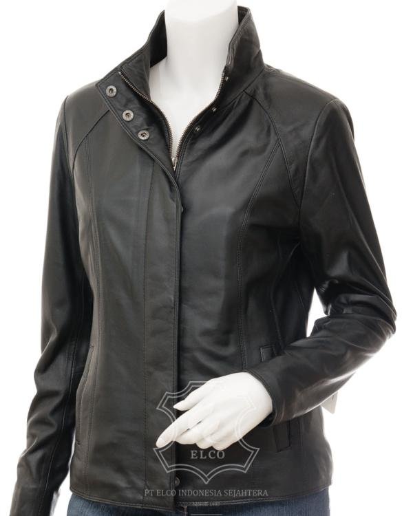 Jaket Kulit Wanita Desain Casual - WC 422