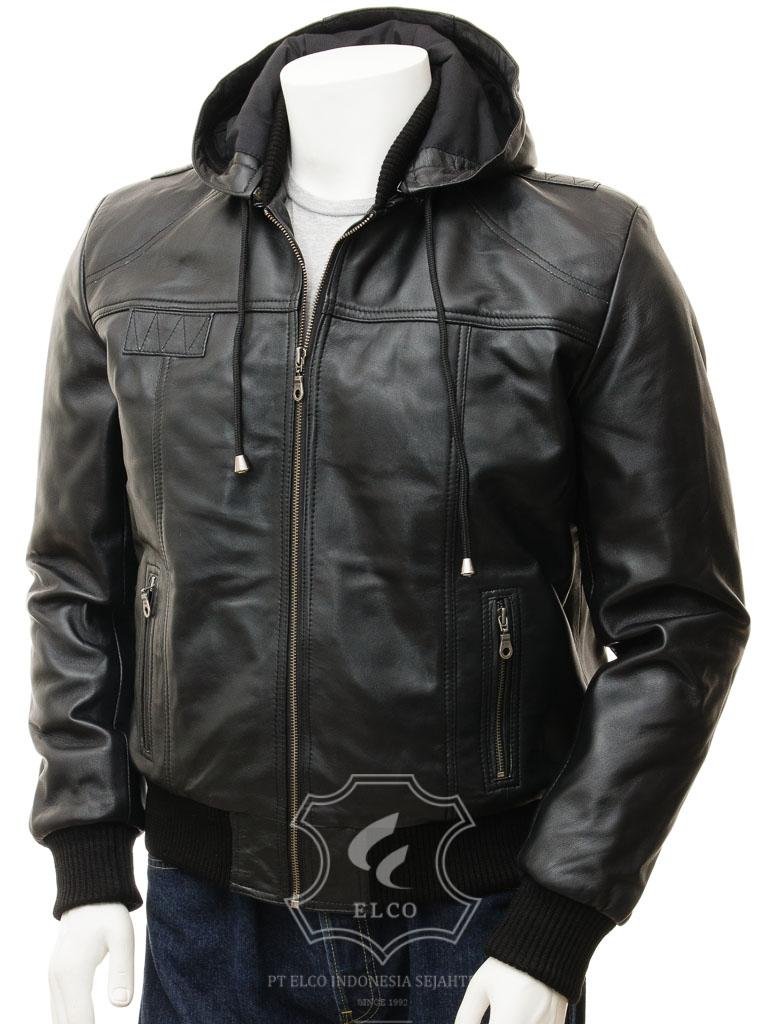 Jaket Kulit Pria Desain Bomber - PCB 465