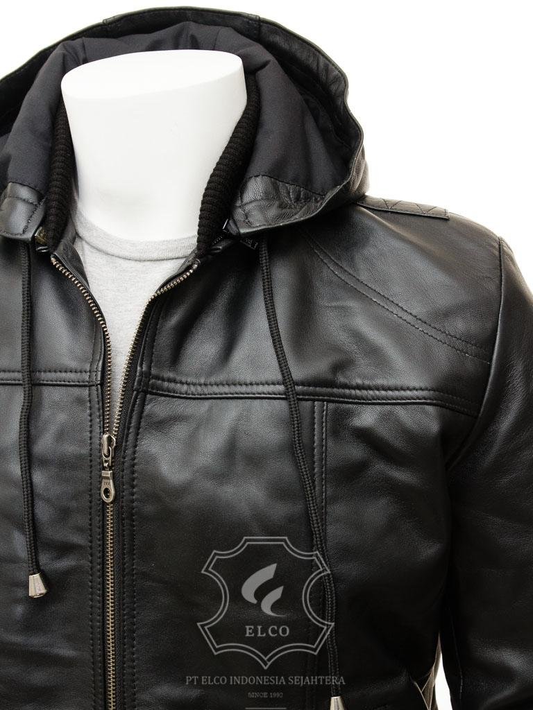 Jaket Kulit Pria Desain Bomber - PCB 465 - Gambar 3