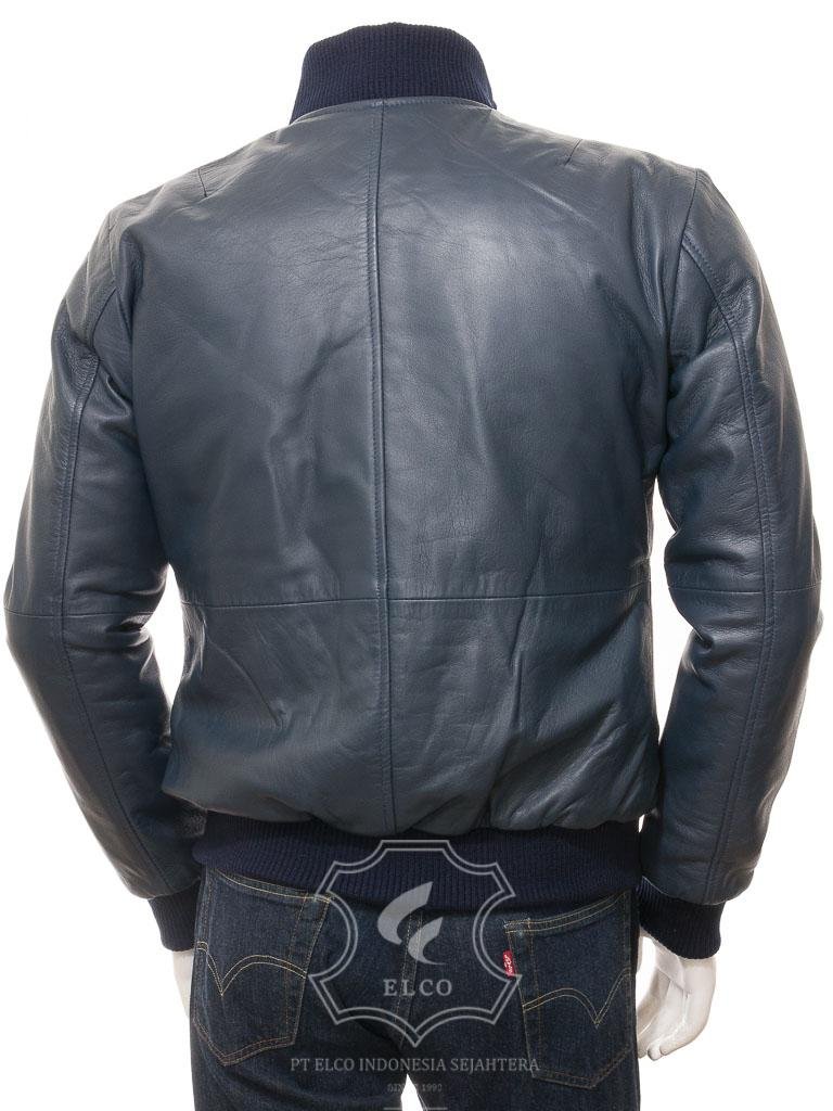 Jaket Kulit Pria Desain Bomber - PCB 468 - Gambar 3