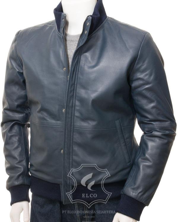 Jaket Kulit Pria Desain Bomber - PCB 468