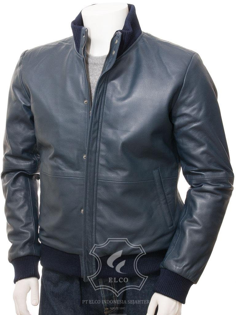 Jaket Kulit Pria Desain Bomber - PCB 468