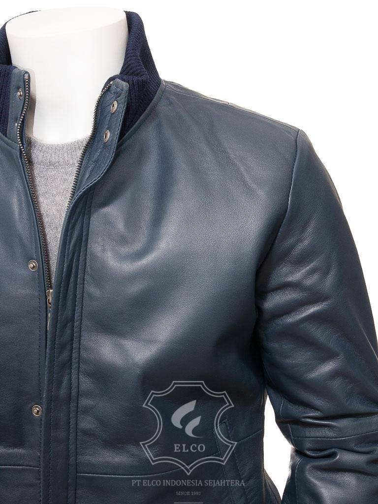 Jaket Kulit Pria Desain Bomber - PCB 468 - Gambar 4
