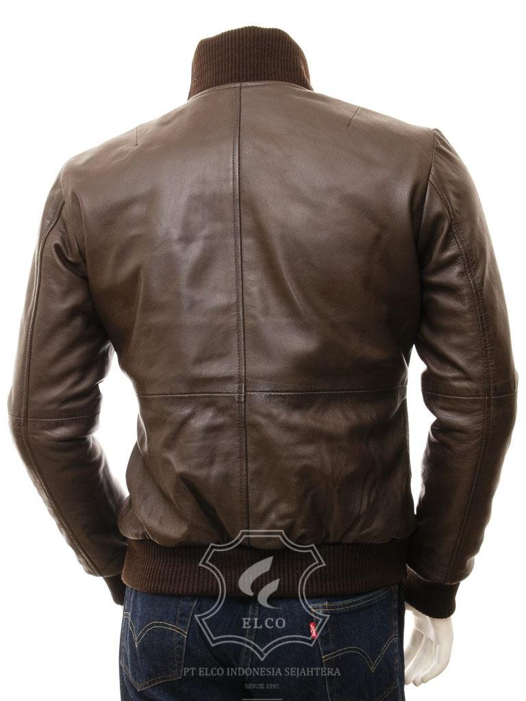 Jaket Kulit Pria Desain Bomber - PCB 471 - Gambar 4