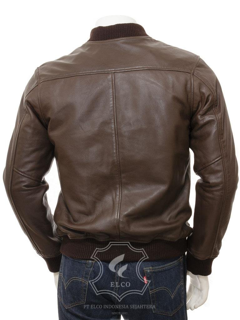 Jaket Kulit Pria Desain Bomber - PCB 482 - Gambar 4