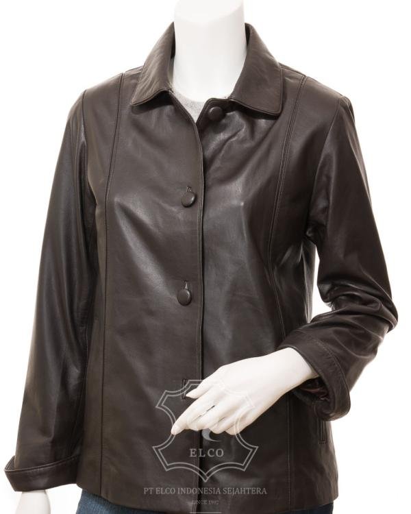 Jaket Kulit Wanita Desain Formal - WF 423