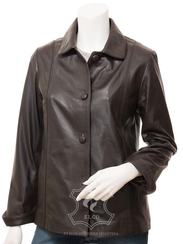 Jaket Kulit Wanita Desain Formal - WF 423