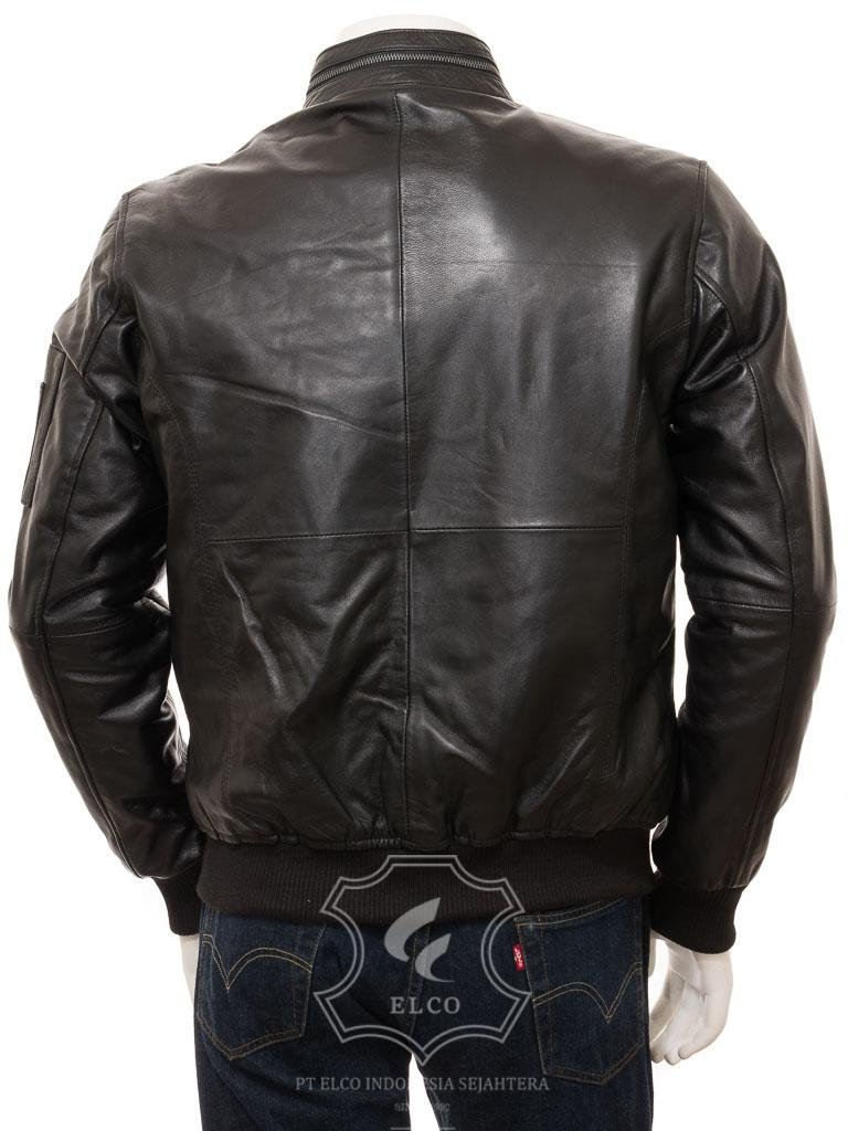 Jaket Kulit Pria Desain Bomber - PCB 479 - Gambar 4