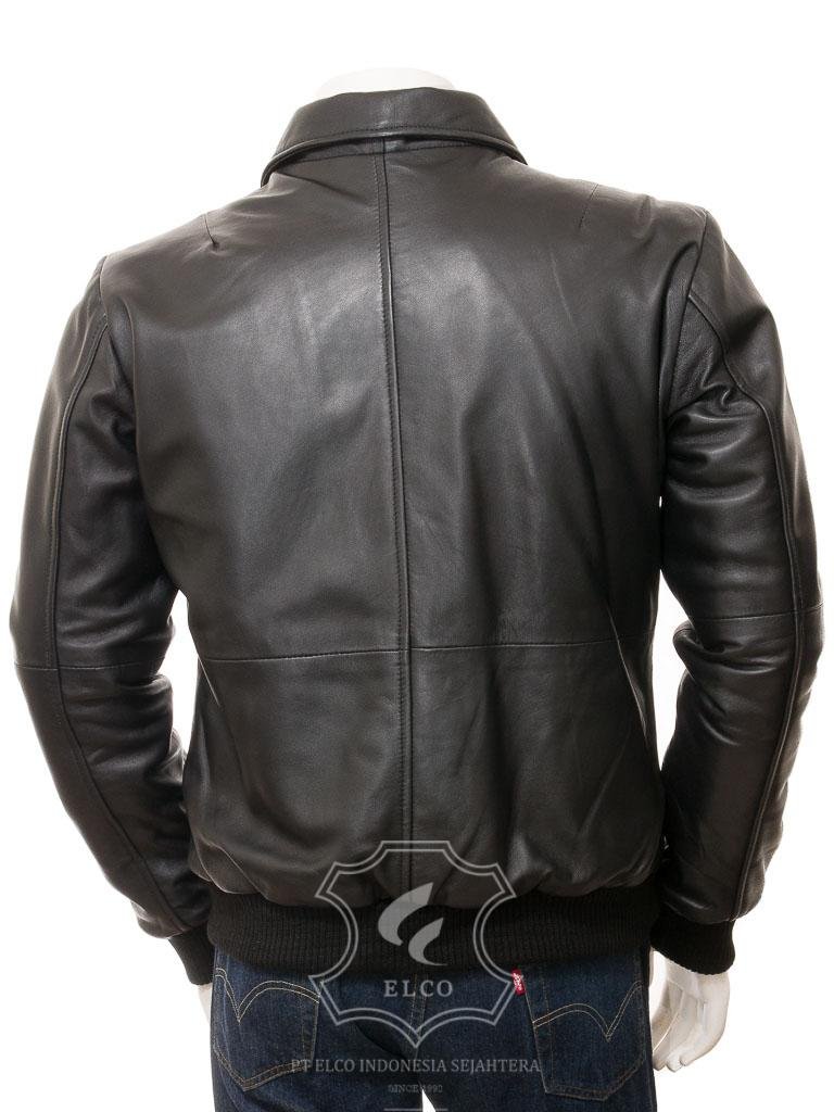 Jaket Kulit Pria Desain Bomber - PCB 467 - Gambar 3