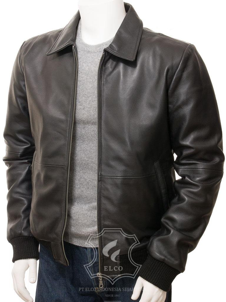 Jaket Kulit Pria Desain Bomber - PCB 467 - Gambar 2