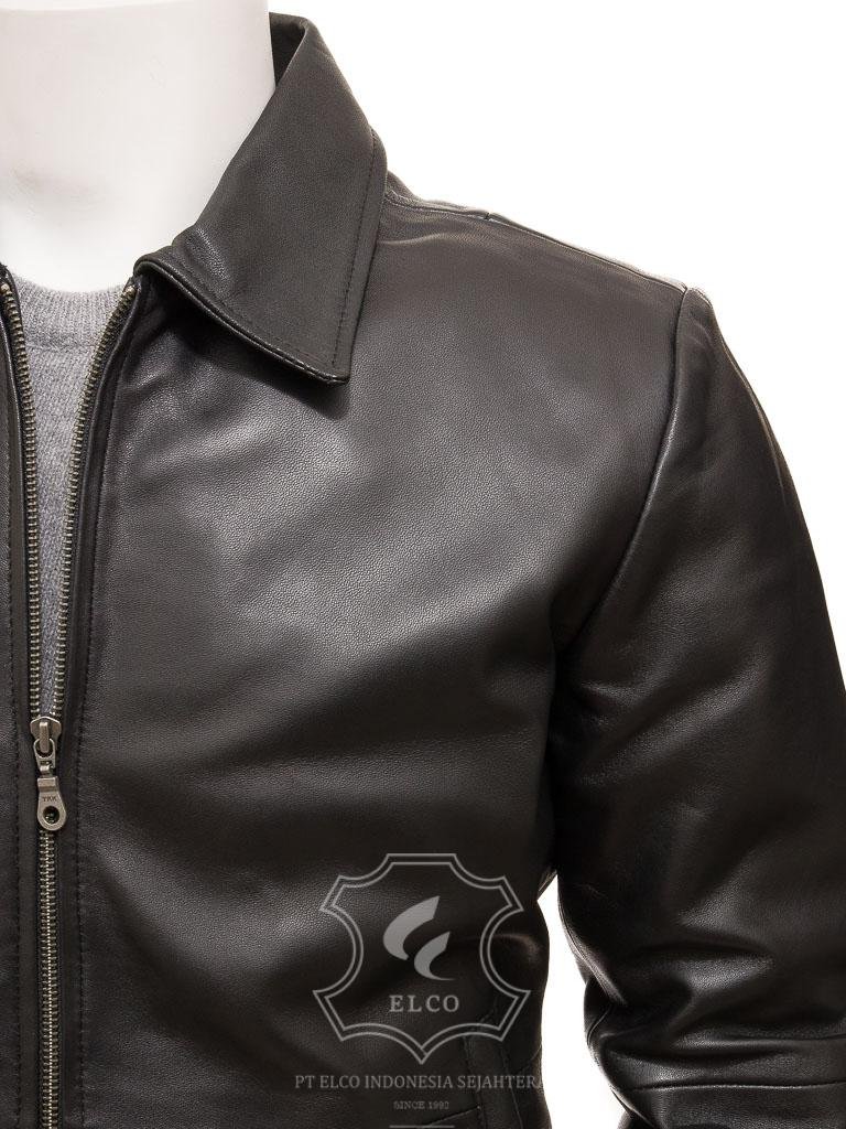 Jaket Kulit Pria Desain Bomber - PCB 467 - Gambar 4