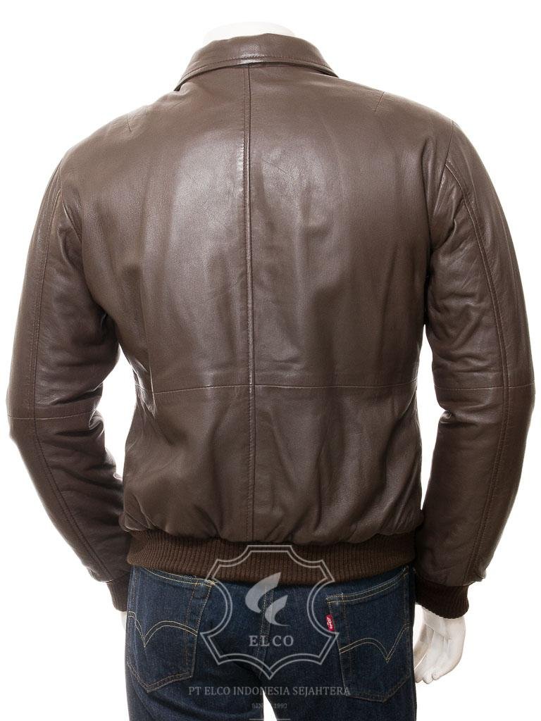 Jaket Kulit Pria Desain Bomber - PCB 472 - Gambar 4