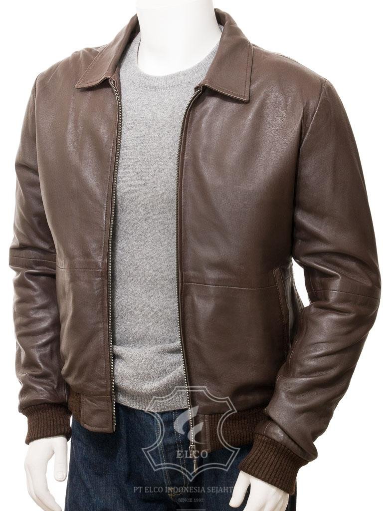 Jaket Kulit Pria Desain Bomber - PCB 472 - Gambar 2