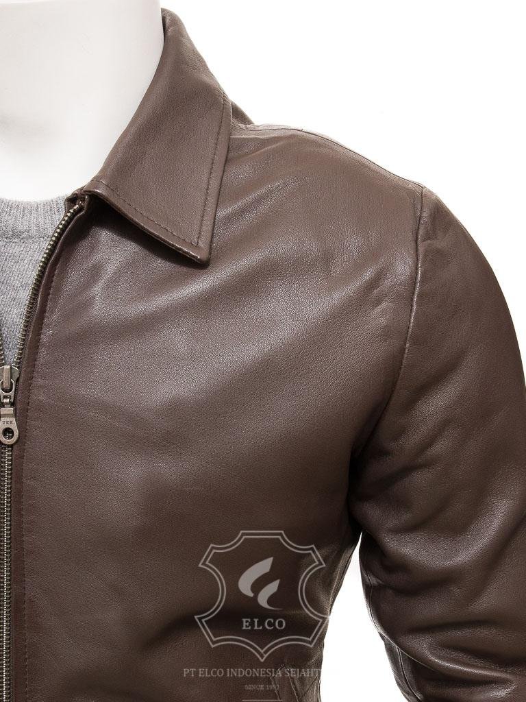 Jaket Kulit Pria Desain Bomber - PCB 472 - Gambar 3