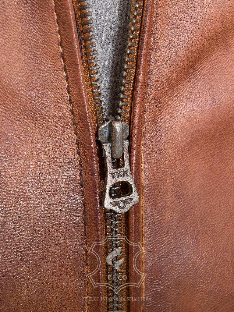 Jaket Kulit Pria Desain Biker - PB 435 - Gambar 5