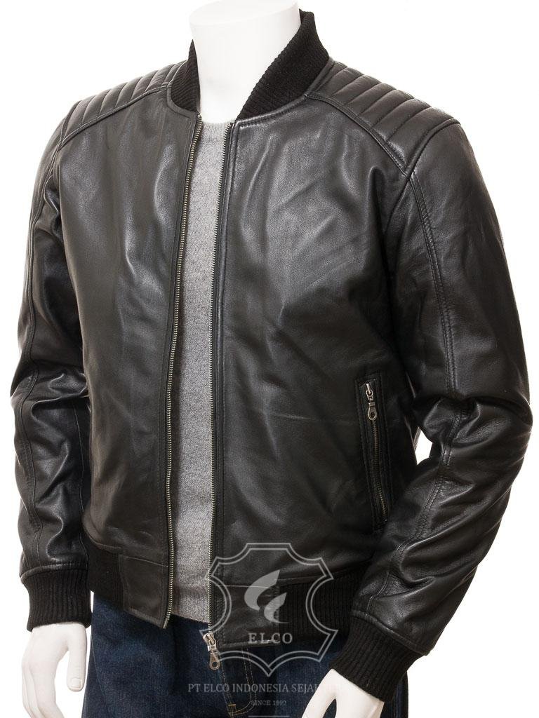 Jaket Kulit Pria Desain Bomber - PCB 477 - Gambar 2