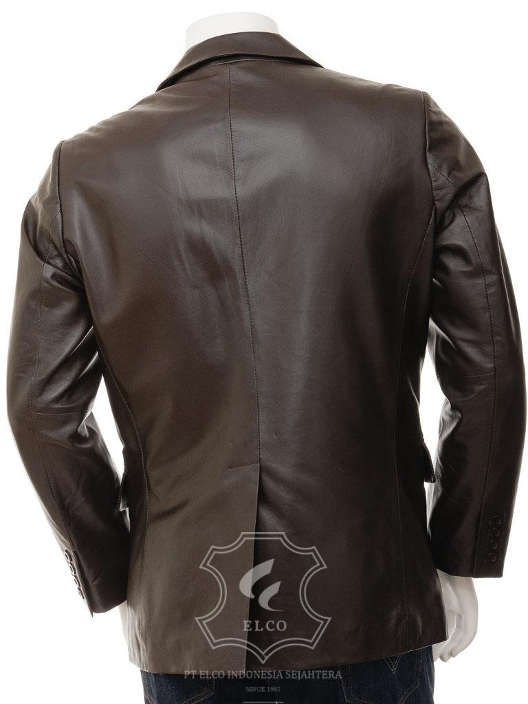 Jaket Kulit Pria Desain Jas - PJ 430 - Gambar 2