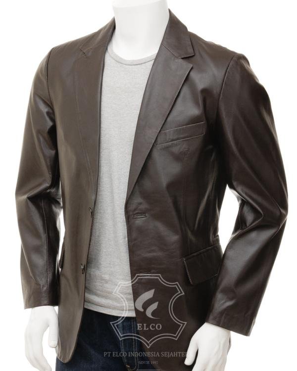 Jaket Kulit Pria Desain Jas - PJ 430