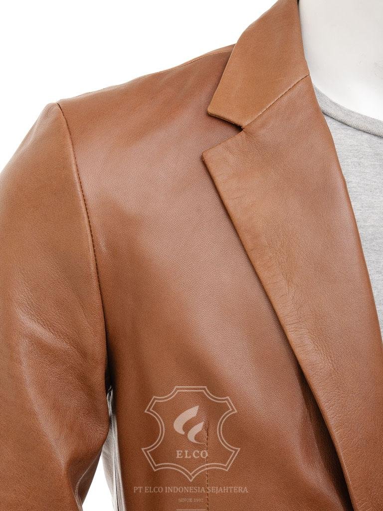 Jaket Kulit Pria Desain Jas - PJ 433 - Gambar 3