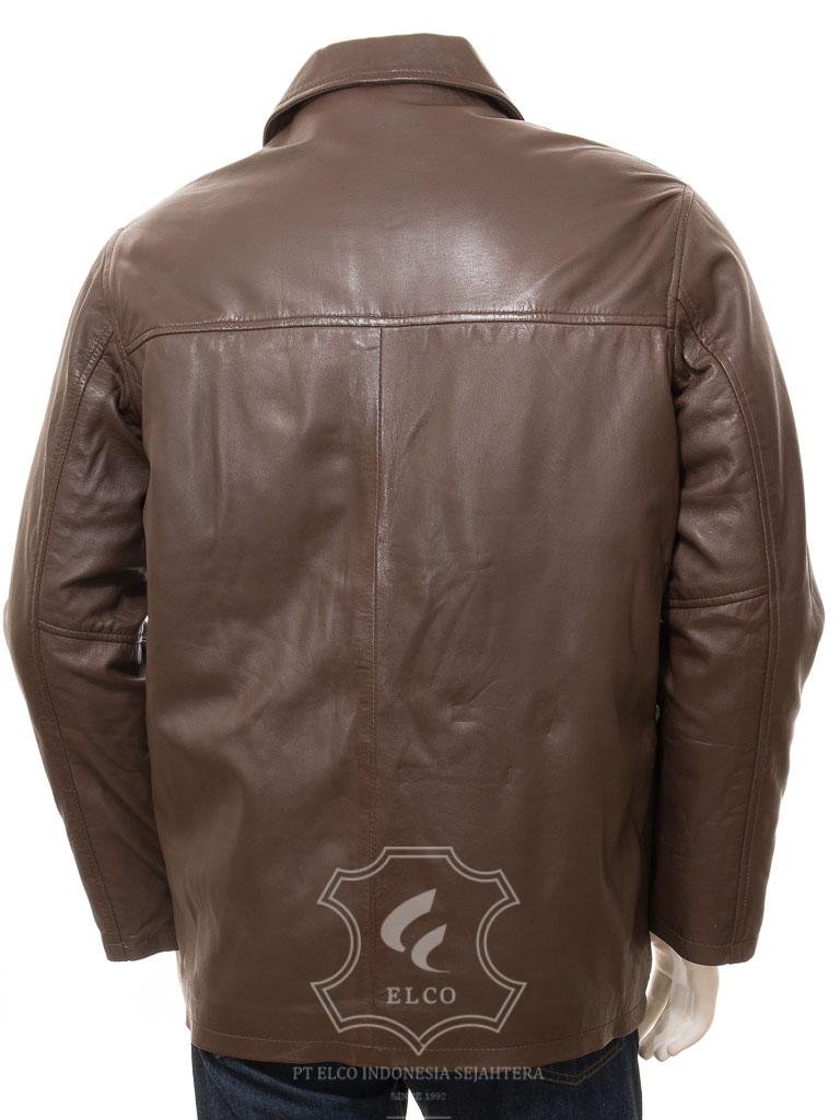 Jaket Kulit Pria Desain Jas - PJ 448 - Gambar 3