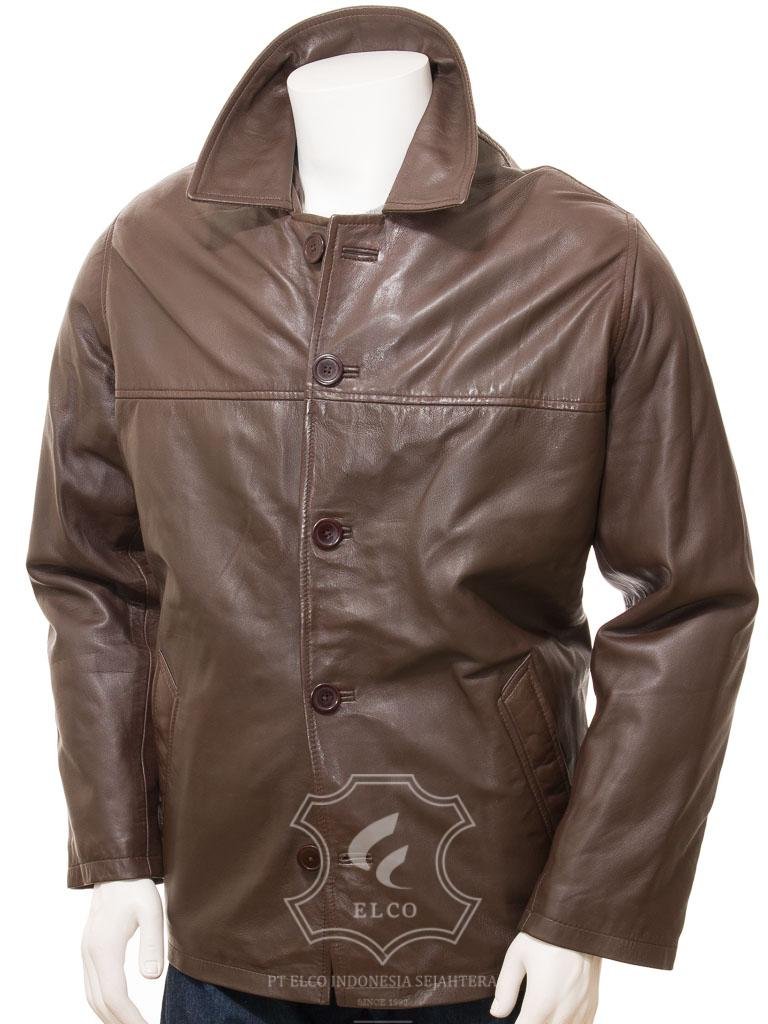 Jaket Kulit Pria Desain Jas - PJ 448