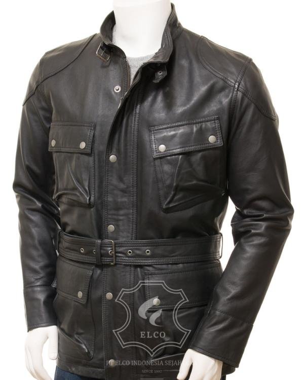 Jaket Kulit Pria Desain Safari - PJS 408