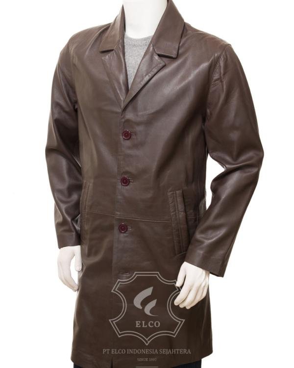 Jaket Kulit Pria Desain Jas - PJ 441