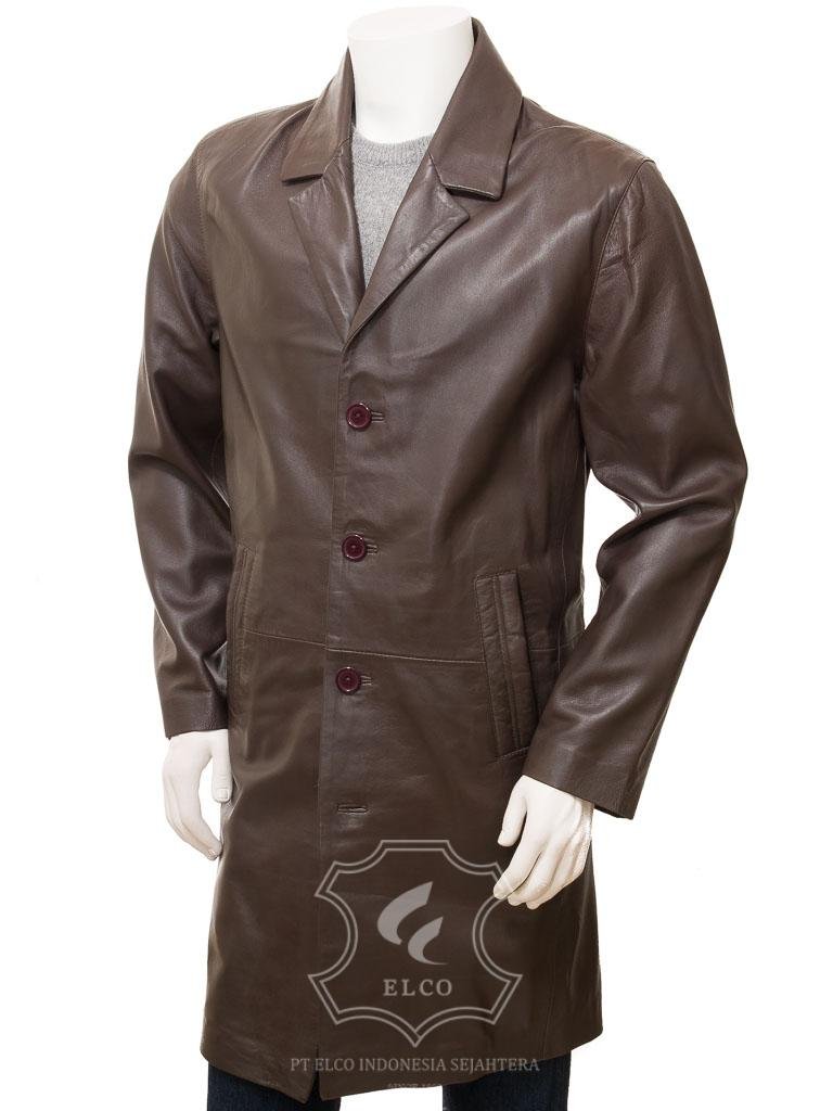 Jaket Kulit Pria Desain Jas - PJ 441