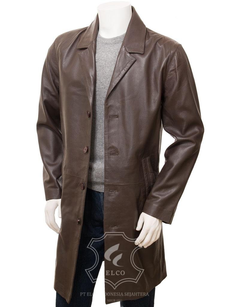 Jaket Kulit Pria Desain Jas - PJ 441 - Gambar 2