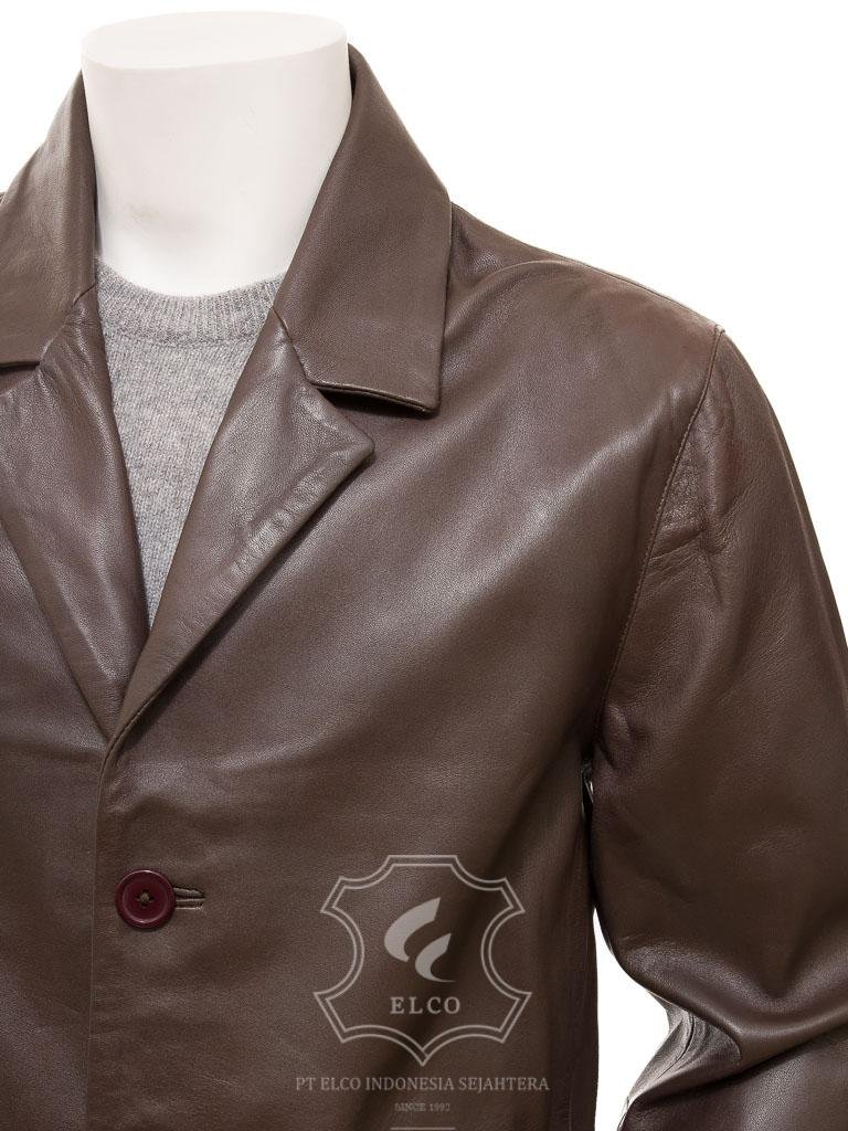 Jaket Kulit Pria Desain Jas - PJ 441 - Gambar 4