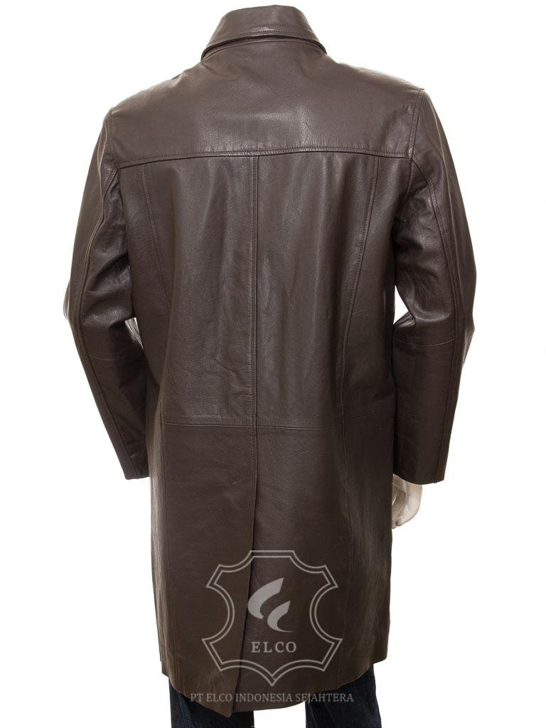 Jaket Kulit Pria Desain Jas - PJ 442 - Gambar 3