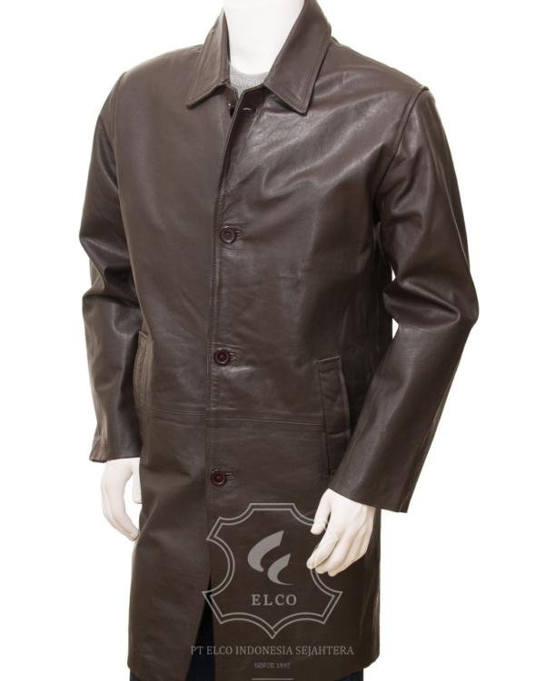 Jaket Kulit Pria Desain Jas - PJ 442