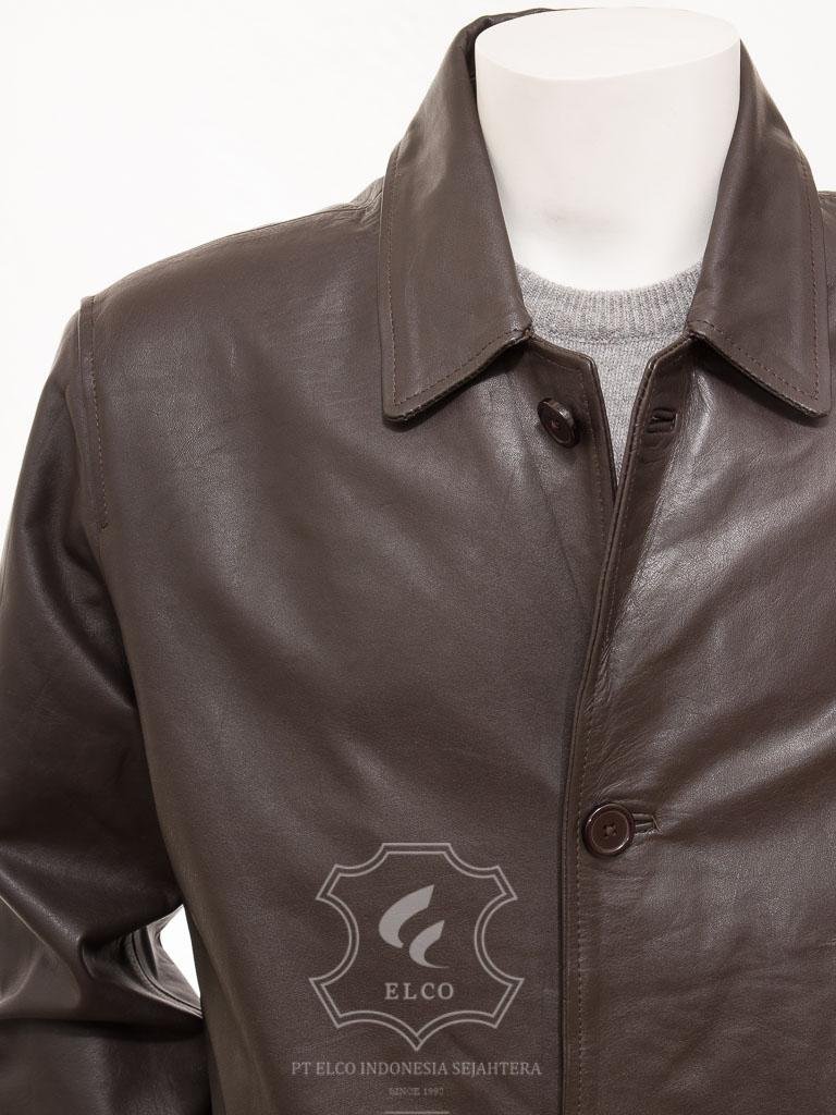 Jaket Kulit Pria Desain Jas - PJ 442 - Gambar 4