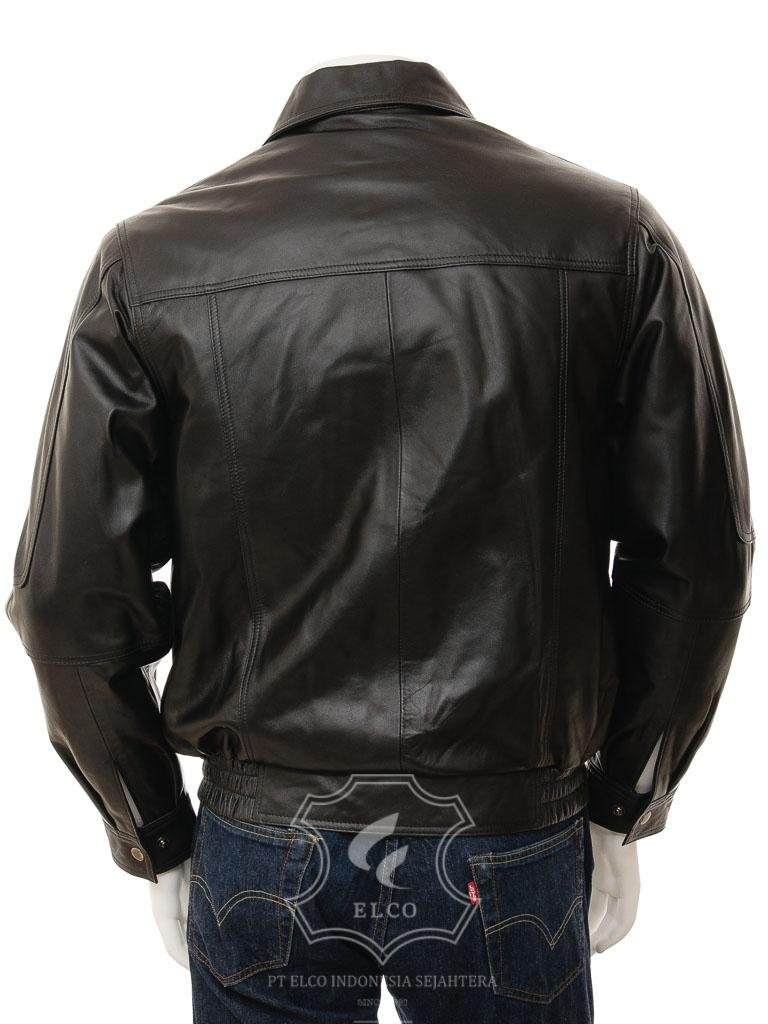 Jaket Kulit Pria Desain Bomber - PCB 464 - Gambar 3