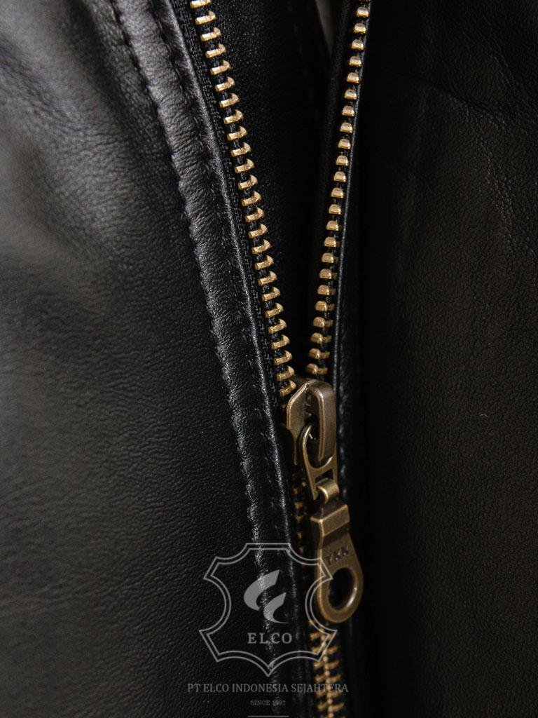 Jaket Kulit Pria Desain Bomber - PCB 464 - Gambar 4